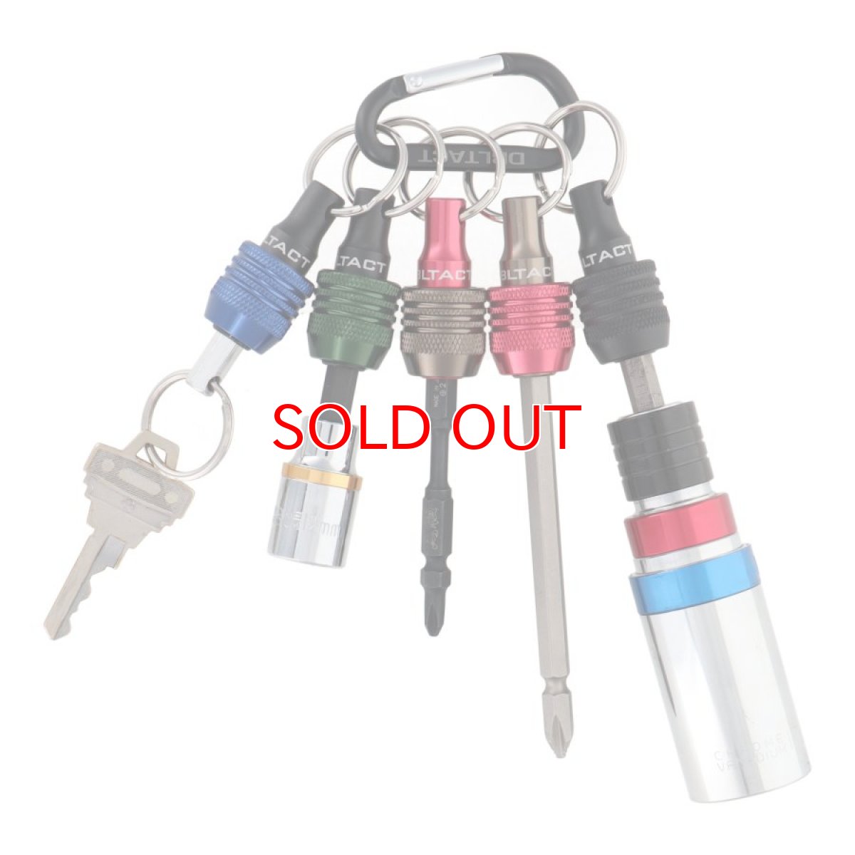 画像7: DBLTACT 軽量ビットホルダー5個組　ネイビー・モスグリーン・ガンメタ・レッド・マットブラック 6.35mm六角軸 軽量 アルミ かっこいい DBH-A5K 4954458312320 (7)