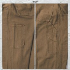 画像13: 上下セット 作業着 作業服 ストレッチ おしゃれ かっこいい 春夏秋冬 ジャケット カーゴパンツ 桑和 ダンディダッド 1472-00 1472-08 ライトブラウン (13)