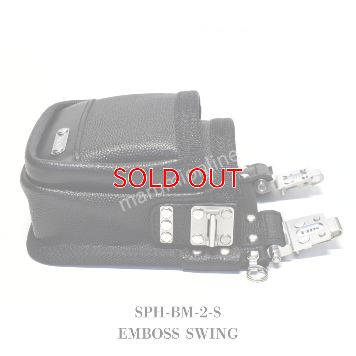 画像12: 【受注生産品 約10日営業日での発送】MIKI 三貴 ミキ 2段 腰袋 工具差し ツールホルダー プロ用 牛革 本革 【エンボス加工革・スウィングタイプ】SPH-BM-2-S (12)