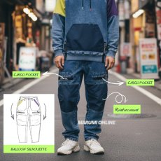 画像5: ネオテライズ NEOterize おしゃれ かっこいい 作業着 作業服 秋冬 ニットデニム ストレッチ カーゴパンツ ボトムス ズボン 8333 (5)