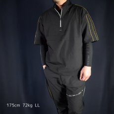 画像5: 春夏 作業着 作業服 おしゃれ かっこいい 半袖 ハーフジップ シャツ 接触冷感 ストレッチ 軽量 メッシュ Tシャツ 桑和 G.G 0375-64 (5)