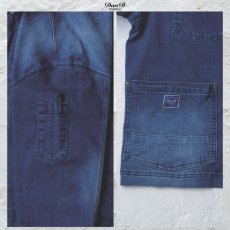 画像11: 上下セット デニム 作業着 作業服 ストレッチ おしゃれ かっこいい 春夏秋冬 ジャケット カーゴパンツ セットアップ 桑和 ダンディダッド 1472-10 1472-18 (11)