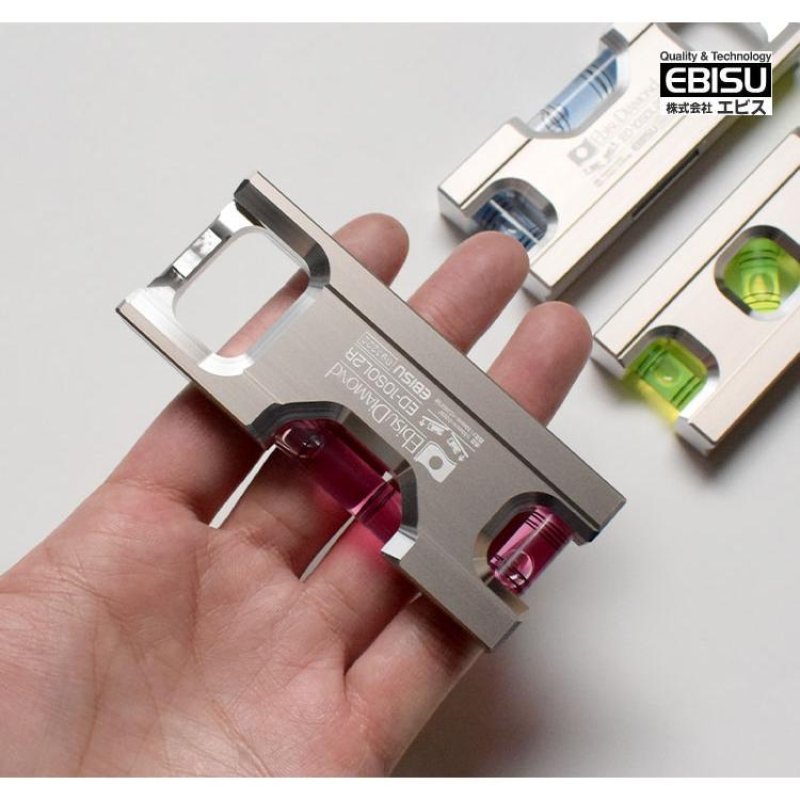 アルミ削り出し 多用途 水平器 100mm ソリッドレベル 2 エビス EBISU