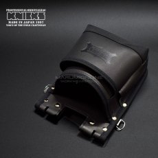 画像1: ニックス KNICKS  コーデュラ フチ・底バリスティック生地補強タイプ  ヌメ革 2段腰袋 KBS-201TB (1)