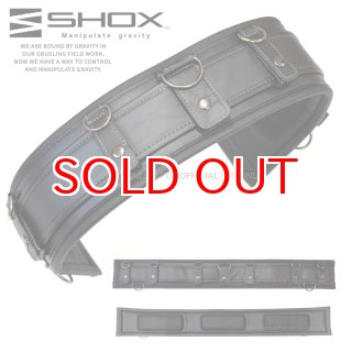 SHOX 牛本革 腰道具 サポートベルト サポーター 胴当 腰当 メッシュ