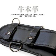 画像4: SHOX 牛本革 腰道具 サポートベルト サポーター 胴当 腰当 EVAプレス成型 クッション 藤原産業 (腰袋や工具差しの装着に) SHX-20 (4)