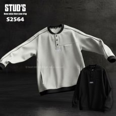 画像2: STUD'S スタッズ 裏ドライメッシュヘンリーネックTシャツ S2564 (2)