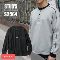 画像1: STUD'S スタッズ 裏ドライメッシュヘンリーネックTシャツ S2564 (1)
