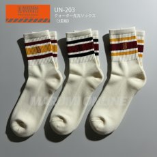 画像1: ユニバーサルオーバーオール 靴下 クォーター ソックス 先丸 メンズ 3足セット コットン 綿 ポリエステル UN-203 (1)