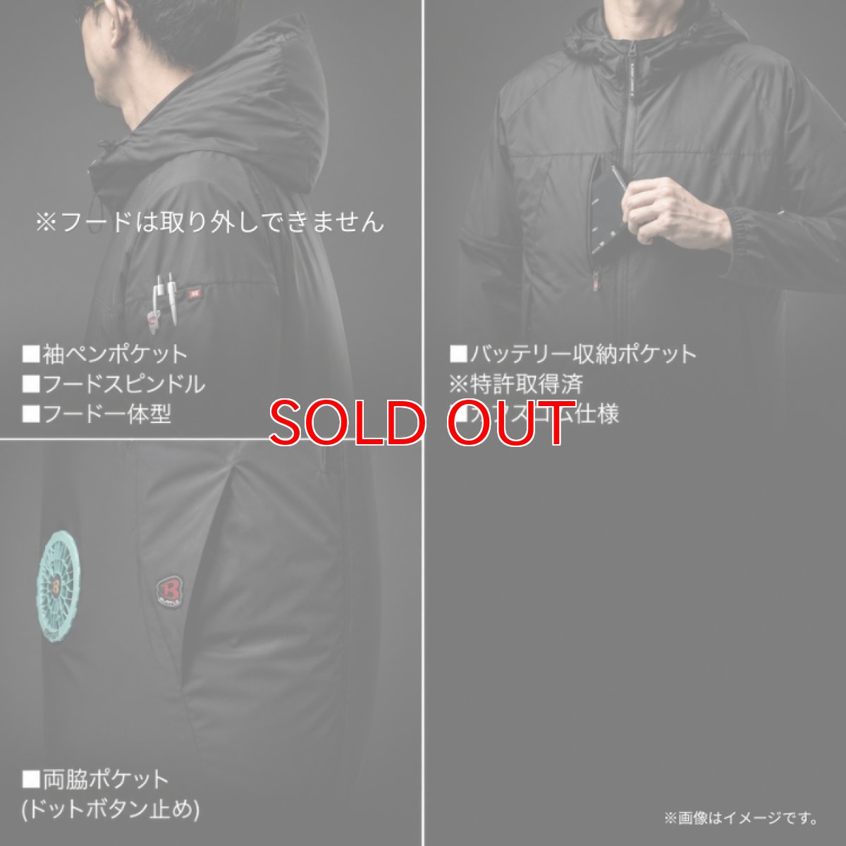 画像4: バートル BURTLE 作業服 作業着 2026春夏新作 エアークラフト AC2121 AC 2WAYジャケット 半袖 長袖 空調 作業服 単品 冷感 ローバック AIRCRAFT (4)