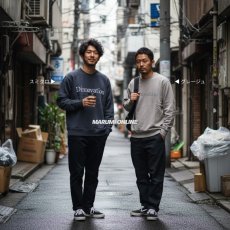 画像2: メンズ ロゴスウェットシャツ ディノベーション 作業着 作業服 コットン 綿 トレーナー 長袖 おしゃれ かっこいい 秋冬 dinnovation 22S007 (2)