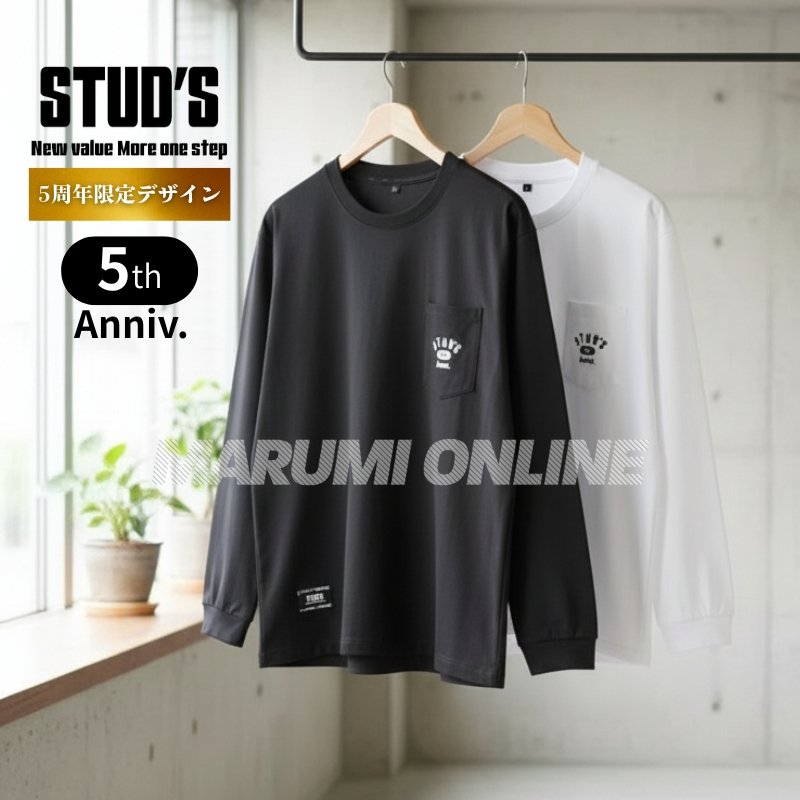 5周年限定デザイン】STUD'S スタッズ ドライ長袖ポケT S2562-5