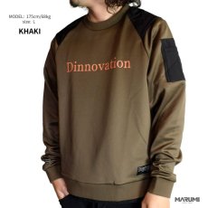 画像2: Dinnovation ディノベーション 26S011EX クリスプトレーナー 長袖 スウェット メンズ ストレッチ ポケット付き 作業着 ワークウェア おしゃれ (2)