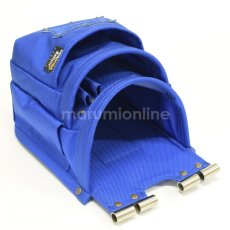 画像5: ニックス 腰道具 KNICKS BABLT-301DDX ブルー 青 背面チタン補強プレート入り 背折れ防止 チェーンタイプ コーデュラ バリスティック 3段腰袋 (5)