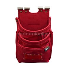 画像3: ニックス 腰道具 KNICKS BART-301DDX レッド 赤 背面チタン補強プレート入り 背折れ防止 チェーンタイプ コーデュラ バリスティック 3段腰袋 (3)