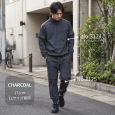 画像10: ボクラワークス 上下セット 作業着 作業服 トップス ハーフジップ 長袖 半袖 ジョガーパンツ ハーフパンツ 切替 2WAY オールシーズン 春夏秋冬 ストレッチ 3124 3125 (10)
