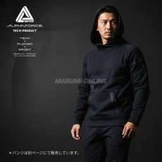 画像5: 秋冬春 スウェット パーカー ストレッチ かっこいい おしゃれ スポーツ 作業着 作業服 ミッドウェイト アルファフォース 36-3203 (5)