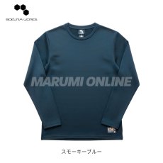 画像5: ボクラワークス 秋冬 防寒 裏ドットフリース長袖クルーネック ストレッチ インナー ストレッチ ロンT 丸首 保温 (5)