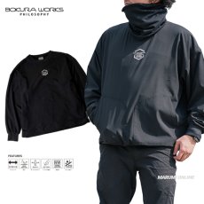 画像1: ボクラワークス コトブキニット 3830 ゆったり エアリーピステはっ水・裏メッシュ起毛長袖クルーネック 防寒 秋冬 暖かい 作業着 作業服 軽作業 (1)