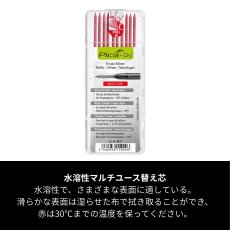 画像2: ピカマーカー pica marker 替え芯 水溶性マルチユース リフィル Dry 用(3030用) 4050 10本入り 赤 (2)
