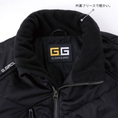 画像3: 防寒 アウター メンズ 秋冬 中綿 ストレッチ 防風 撥水 軽量 作業着 作業服 かっこいい おしゃれ 桑和 ジーグラウンド 44603 (3)