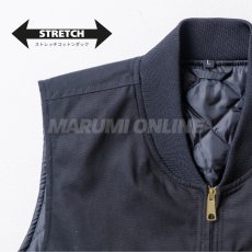 画像8: ダンディダッド 桑和 sowa メンズ 防寒ベスト ストレッチコットンダック 中綿ベスト かっこいい おしゃれ 作業着 作業服 dandydad 6484-06 (8)