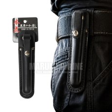 画像1: 黒革 マーカー差し 牛本革 工具差し ペン差し レザー ベルト50mm幅 6605HB 本気シリーズ 蓋つき (1)