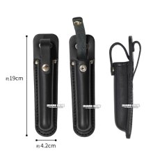 画像3: 黒革 マーカー差し 牛本革 工具差し ペン差し レザー ベルト50mm幅 6605HB 本気シリーズ 蓋つき (3)