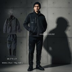 画像4: 【上下セット】軽防寒 ブルゾン パンツ ダンボールニット ダブルニット ストレッチ かっこいい おしゃれ DIY 現場 アウトドア キャンプ 桑和 G.G 7674 (4)