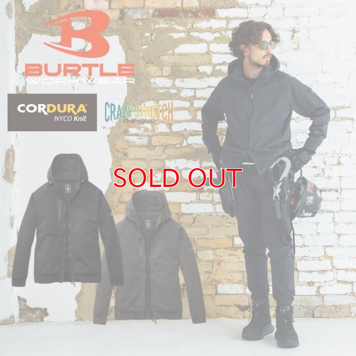 画像2: バートル BURTLE 2025 秋冬 ストレッチ コーデュラNYCOダブルフェイスジャージ 吸汗速乾 メンズ 作業着 作業服 フーディブルゾン 851 (2)