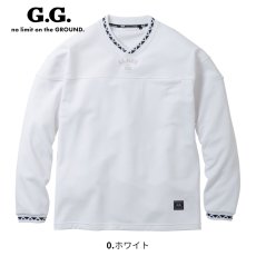 画像3: 桑和 G.G 8545-55 長袖トレーナー かっこいい おしゃれ 秋冬 メンズ ゲームシャツ ストレッチ 吸汗 吸水 裏起毛 (3)