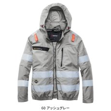画像8: 2026年型バートル エアークラフト ハイバック AC2111 ハイビズ 高視認 Hi-Vis 長袖 半袖 2WAY フード付き 新型 BURTLE 空調作業服 空調 ウェア単品  (8)
