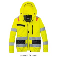 画像10: 2026年型バートル エアークラフト ハイバック AC2111 ハイビズ 高視認 Hi-Vis 長袖 半袖 2WAY フード付き 新型 BURTLE 空調作業服 空調 ウェア単品  (10)