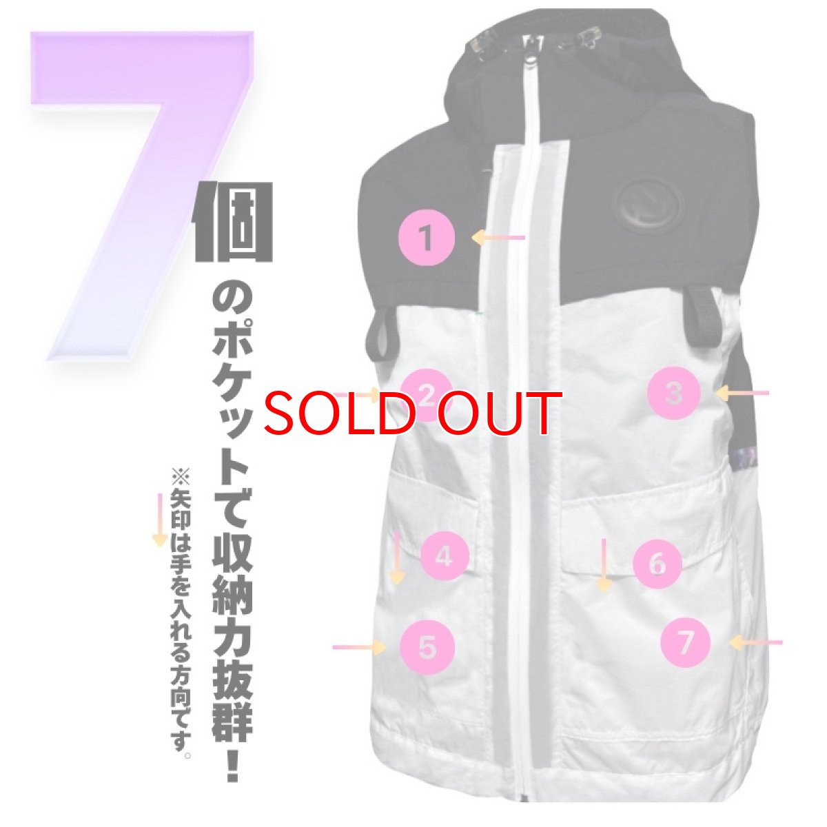 画像4: ネオテライズ エアーダクト EF 空調 電動ファン付き ウェア用 作業着 作業服 ナイロン 大型フード付き サイドファン AD-555 ベスト フーディ (02)ホワイト (4)