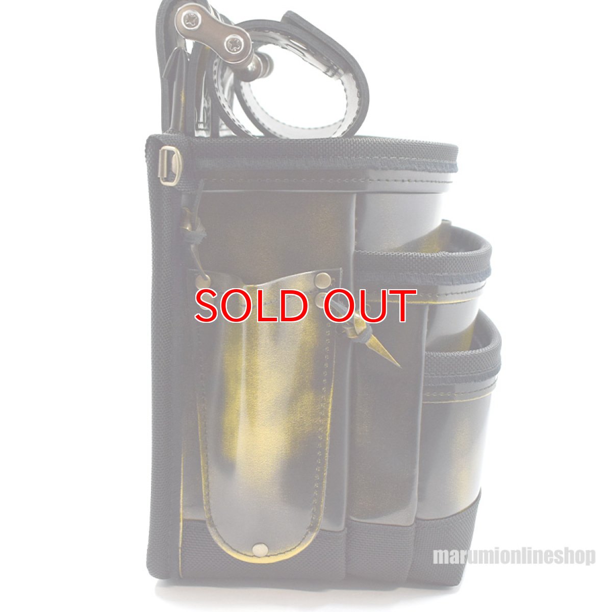 画像6: KNICKS ニックス ADV-301DDX (黄・イエロー) 底バリスティック補強 アドバンレザー ガラス革三段腰袋 腰道具 (6)