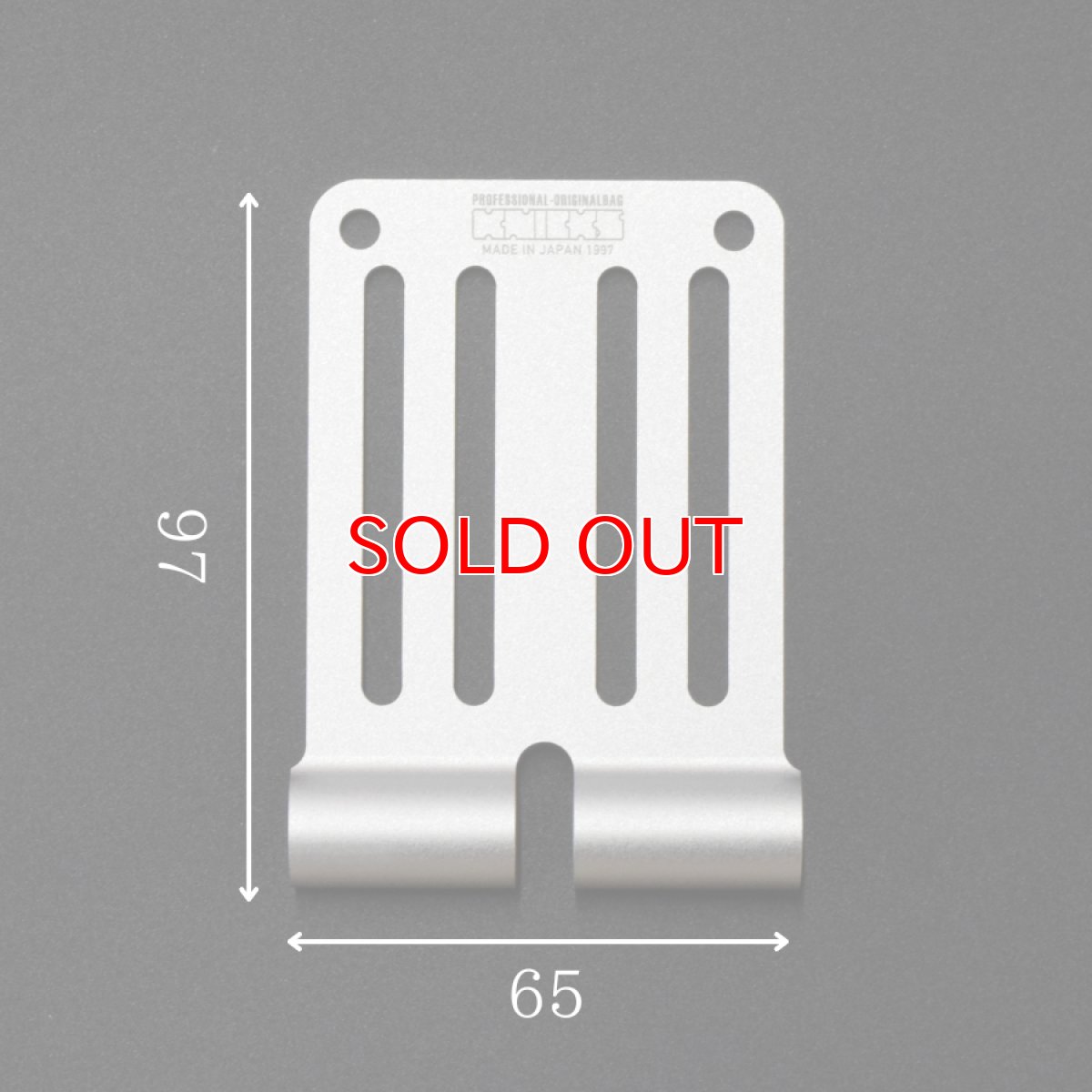 画像2: ニックス 腰道具 KNICKS アルミ ベルトループ 超軽量 アルミ総削り出し 製品の腰袋・ホルダーに ALU-15-MS【マットシルバー】 (2)