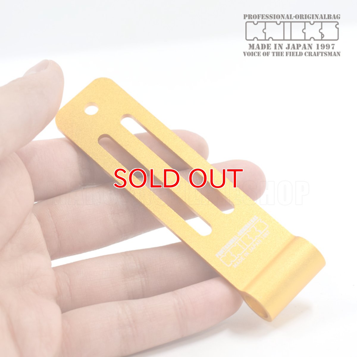 画像3: ニックス KNICKS アルミ一部削り出し シングルベルトループ ゴールド ALUZ-GO (3)