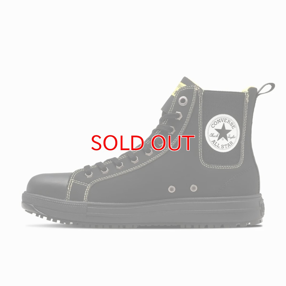 画像5: コンバース CPD オールスターPS サイドゴア HI ユニバーサルオーバーオール 安全靴 作業靴 ハイカット おしゃれ かっこいい (ブラック/イエロー) (5)