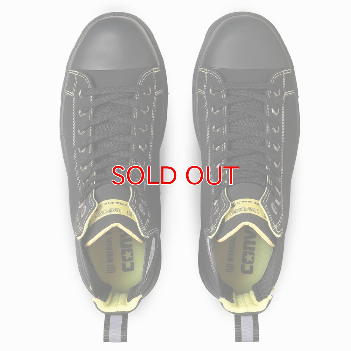 画像7: コンバース CPD オールスターPS サイドゴア HI ユニバーサルオーバーオール 安全靴 作業靴 ハイカット おしゃれ かっこいい (ブラック/イエロー) (7)