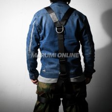 画像2: NRK フルハーネス AY-10 Y型ハーネス パススルーバックル 腿水平 フリーサイズ 使用可能質量130kg 墜落制止用器具適合 新規格 安全帯 椿モデル (2)