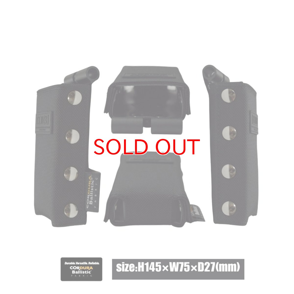 画像6: ニックス 腰道具 KNICKS 公認カスタム BA-100LDX コーデュラバリスティック生地レベルホルダー(アルミ金具背台補強タイプ/ブラック) (6)