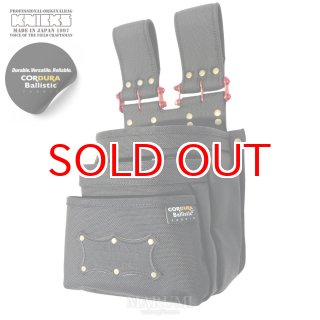 2連金具仕様オールレッド タジマセフ対応 腰道具 腰袋 工具差し3連