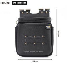画像5:   ニックス 腰道具 KNICKS BAT-201DDXSP 前袋EVA型押し 背面チタン補強プレート入り 背折れ防止 チェーンタイプ コーデュラ バリスティック 2段腰袋 (5)