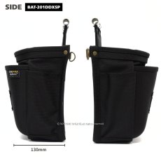 画像6:   ニックス 腰道具 KNICKS BAT-201DDXSP 前袋EVA型押し 背面チタン補強プレート入り 背折れ防止 チェーンタイプ コーデュラ バリスティック 2段腰袋 (6)