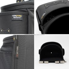 画像7:   ニックス 腰道具 KNICKS BAT-201DDXSP 前袋EVA型押し 背面チタン補強プレート入り 背折れ防止 チェーンタイプ コーデュラ バリスティック 2段腰袋 (7)