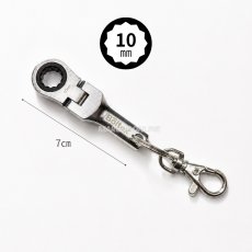 画像2: ギアレンチ 小型 持ち運び 携帯可能 キーホルダー フレキシブル 10mm ボルテックス (2)