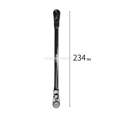 画像3: ラチェットレンチ Lサイズ 2in1 フレックス 切替レバー 薄い 1/4ビット 1/4ソケット 6.35mm 全長234mm BM-RW-L ボルテックス (3)
