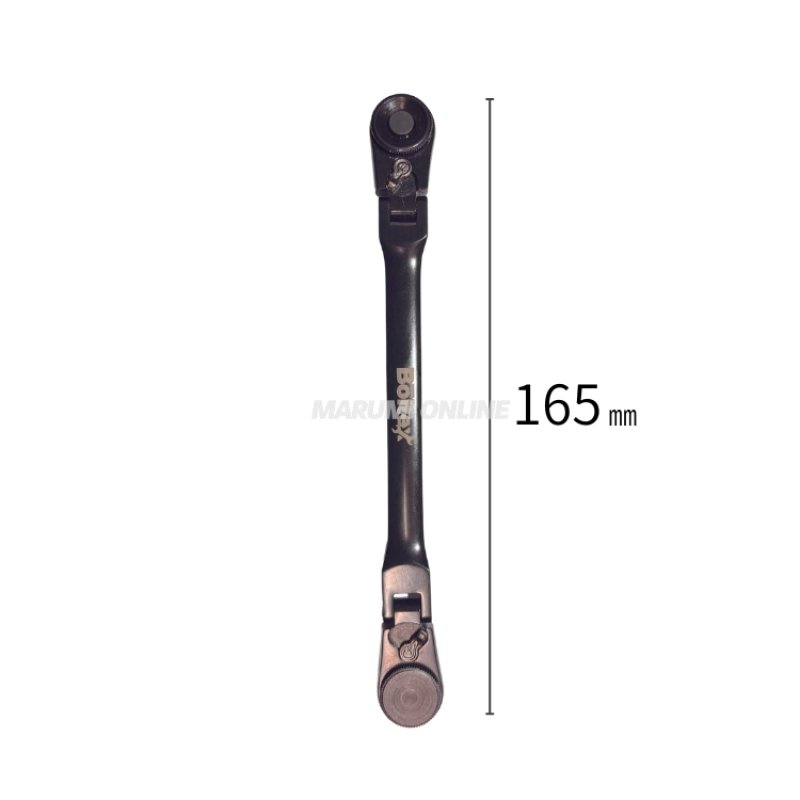 ラチェットレンチ Mサイズ 2in1 フレックス 切替レバー 薄い 1/4ビット
