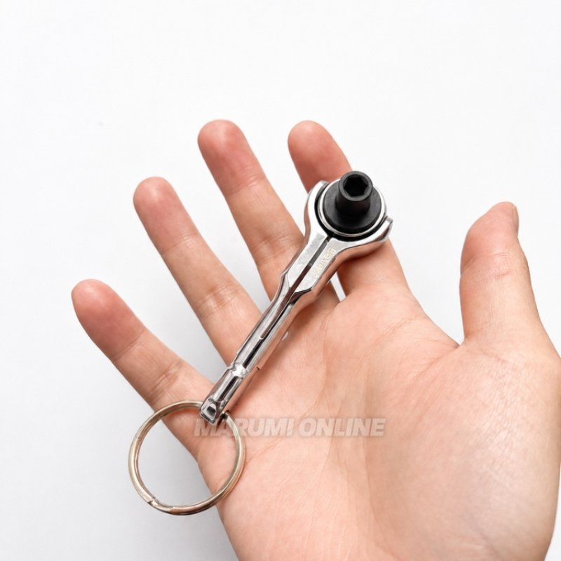 ラチェット 小型 持ち運び 携帯可能 キーホルダー ビット専用 六角軸 1