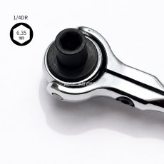 画像5: ラチェット 小型 持ち運び 携帯可能 キーホルダー ビット専用 六角軸 1/4dr 6.35mm ミニモ クイックリリース機能 BM-1/4dr-BI ボルテックス (5)